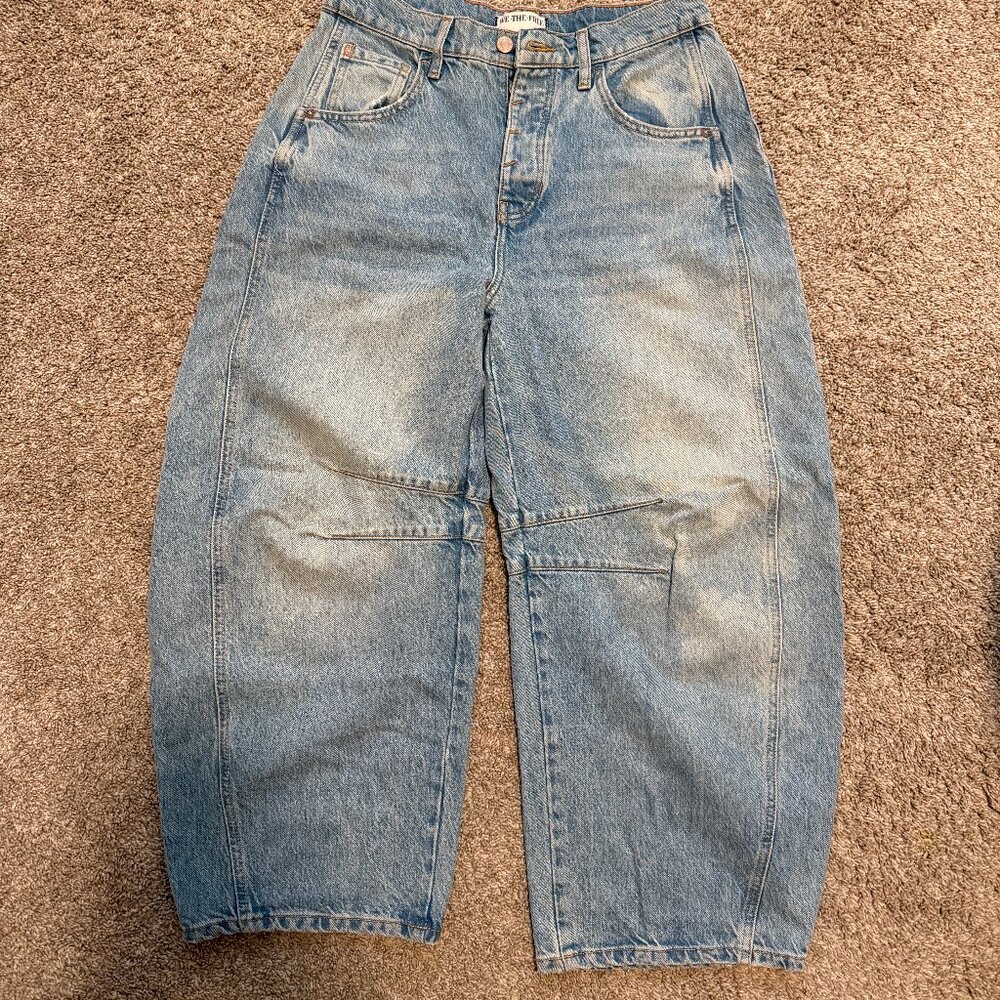 We The Free Good Luck Mid-Rise Barrel Jeans - Size 27